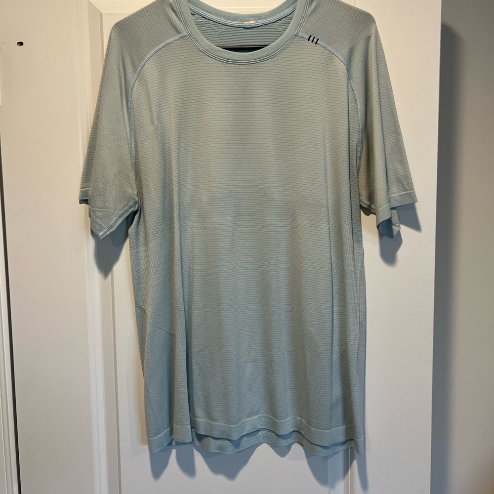 Lululemon mental tech short sleeve baby blue